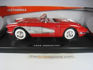 CHEVROLET CORVETTE 1958 1/18 MOTORMAX (RED)