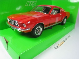 FORD MUSTANG GT 1967 1/24 WELLY (RED)
