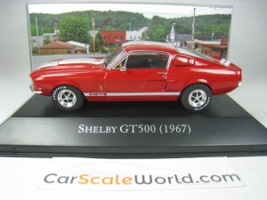 SHELBY GT500 1967 1/43 IXO ALTAYA (RED/WHITE STRIPES)