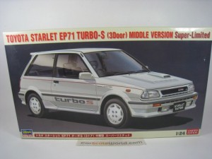TOYOTA STARLET EP71 TURBO MIDDLE VERSION 1/24 HASEGAWA (KIT ASSEMBLY)