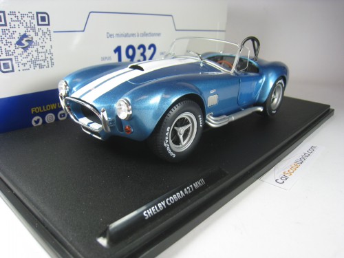 AC SHELBY COBRA 427 MKII 1965 1/18 SOLIDO (METALLIC BLUE)