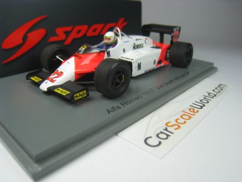 ALFA ROMEO 183T 2ND SOUTH AFRICAN GP 1983 ANDREA DE CESARIS 1/43 SPARK