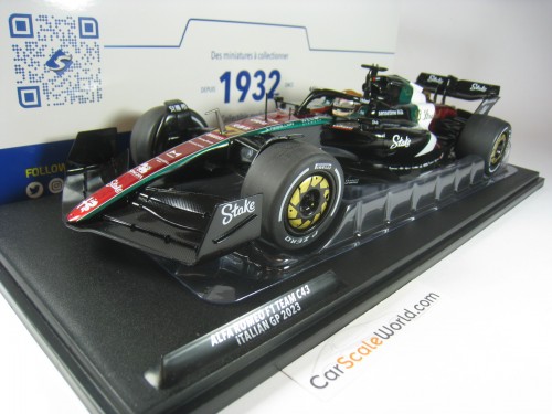 ALFA ROMEO F1 TEAM STAKE C43 ITALIAN GP 2023 V. BOTTAS 1/18 SOLIDO