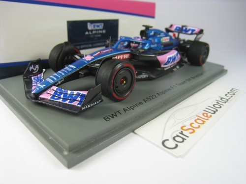 BWT ALPINE A522 BWT ALPINE F1 TEAM 5TH BRAZILIAN GP 2022 FERNANDO ALONSO 1/43 SPARK