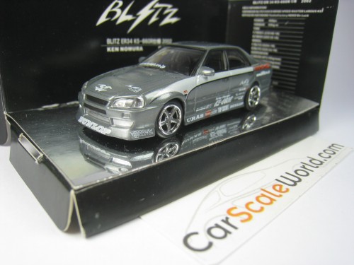 BLITZ NISSAN SKYLINE ER-34 2002 PROFESSIONAL DRIFT D1 GP SERIES KEN NOMURA 1/64 HOT WORKS RACING