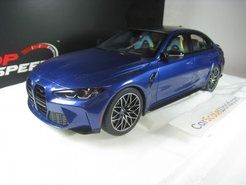 BMW M3 COMPETITION G80 2021 1/18 TOP SPEED (PORTIMAO BLUE)