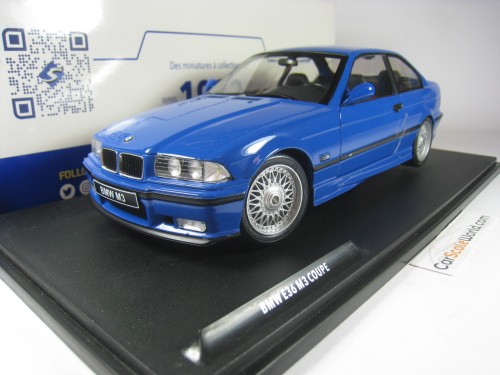 BMW M3 COUPE E36 1996 WITH BBS 1/18 SOLIDO (SANTORINI BLUE)