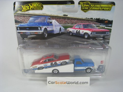 CHEVROLET CHEVELLE 1966 CHEVY RAMP TRUCK 1972 HOTWHEELS TEAM TRANSPORT (64)