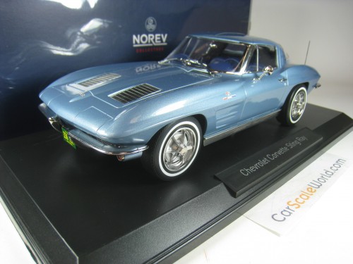 CHEVROLET CORVETTE STINGRAY 1963 1/18 NOREV (LIGHT BLUE METALLIC)