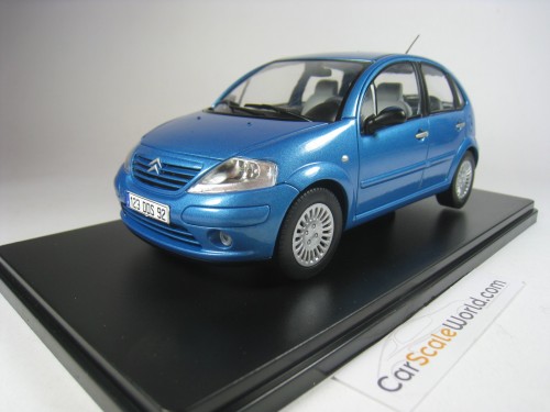 CITROEN C3 EXCLUSIVE 2002 1/24 IXO HACHETTE (BLUE) WITH BLISTER