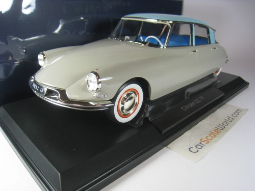 CITROEN DS 19 1956 1/18 NOREV (ROSÉ GREY/TURQUOISE)