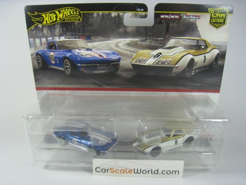 CUSTOM CORVETTE STINGRAY COUPE  COPO CORVETTE 1969 HOTWHEELS TWIN PACK