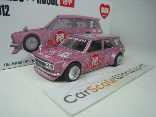 DATSUN 510 WAGON KAIDO HOUSE 012 1/64 MINI GT (PINK)