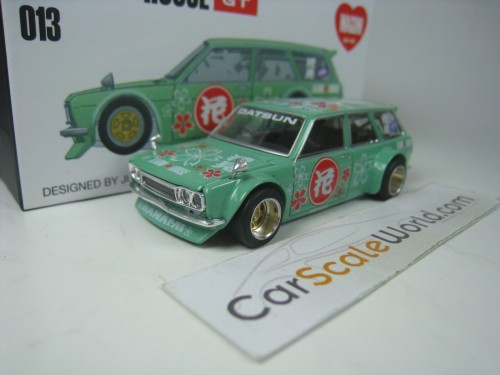 DATSUN 510 WAGON KAIDO HOUSE 013 1/64 MINI GT (LIGHT GREEN)