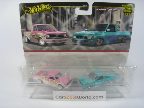 DATSUN SUNNY TRUCK (B120) NISSAN HARDBODY (D21) CUSTOM 1993 HOTWHEELS TWIN PACK