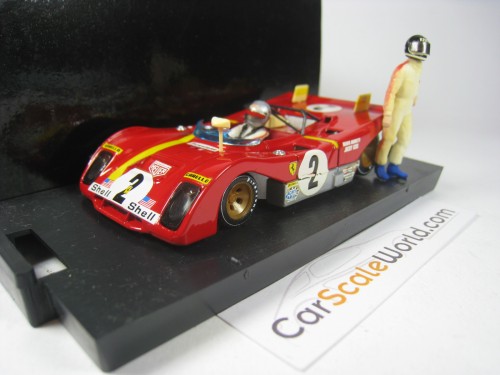 FERRARI 312 PB 6H DAYTONA 1972 ICKX - ANDRETTI 1/43 BRUMM (WITH FIGURES)