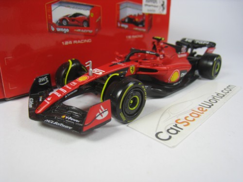 FERRARI SF23 2023 CARLOS SAINZ 1/43 BBURAGO RACE AND PLAY