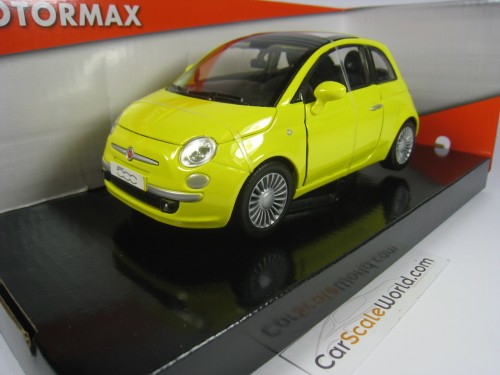 FIAT 500 2009 1/24 MOTORMAX (YELLOW)