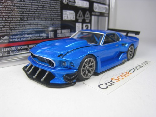 FORD MUSTANG 1969 MODIFIED 1/43 HOTWHEELS (BLUE)