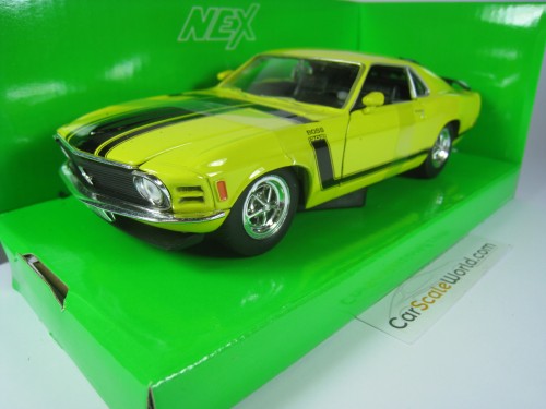 FORD MUSTANG BOSS 302 1970 1/24 WELLY (YELLOW)