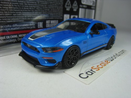 FORD MUSTANG MACH 1 2021 1/43 HOTWHEELS PREMIUM (BLUE)