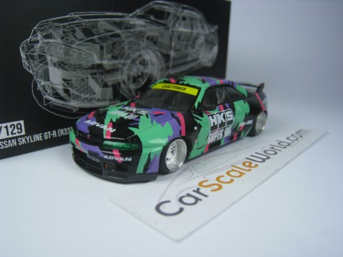 KAIDO HOUSE NISSAN SKYLINE GT-R R33 HKS V1 #129 1/64 MINI GT