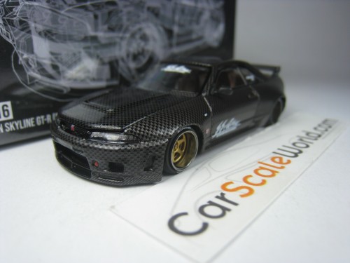 KAIDO WORKS NISSAN SKYLINE GT-R R33 ACTIVE CARBON R V1 #116 1/64 MINI GT (CARBON)