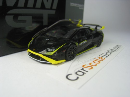 LAMBORGHINI HURACAN STO 1/64 MINI GT (NERO NOCTIS)