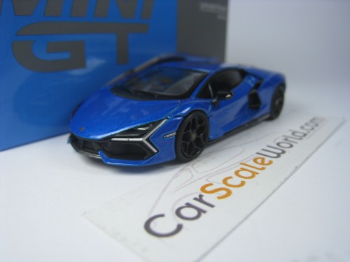 LAMBORGHINI REVUELTO 1/64 MINI GT (BLU ELEOS)