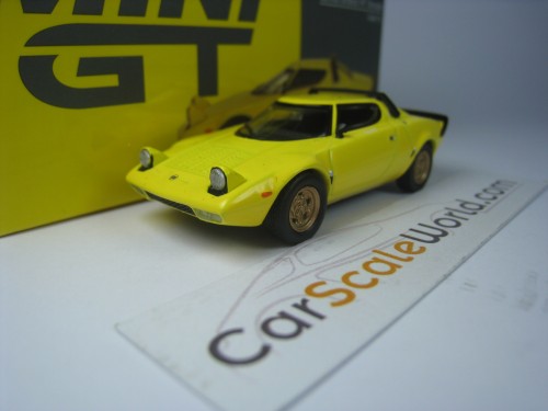 LANCIA STRATOS HF STRADALE 1/64 MINI GT (GIALLO FLY)