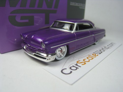 LINCOLN CAPRI HOT ROD 1954 1/64 MINI GT (PURPLE METALLIC)