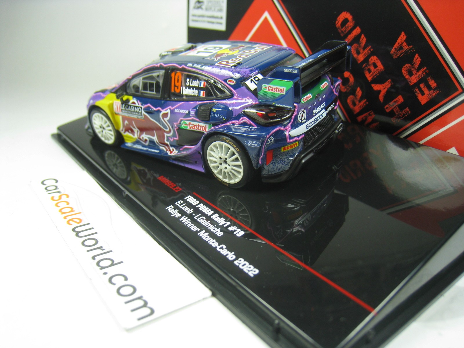 FORD PUMA RALLY1 19 WINNER RALLY MONTE CARLO 2022 S. LOEB 1/43 IXO