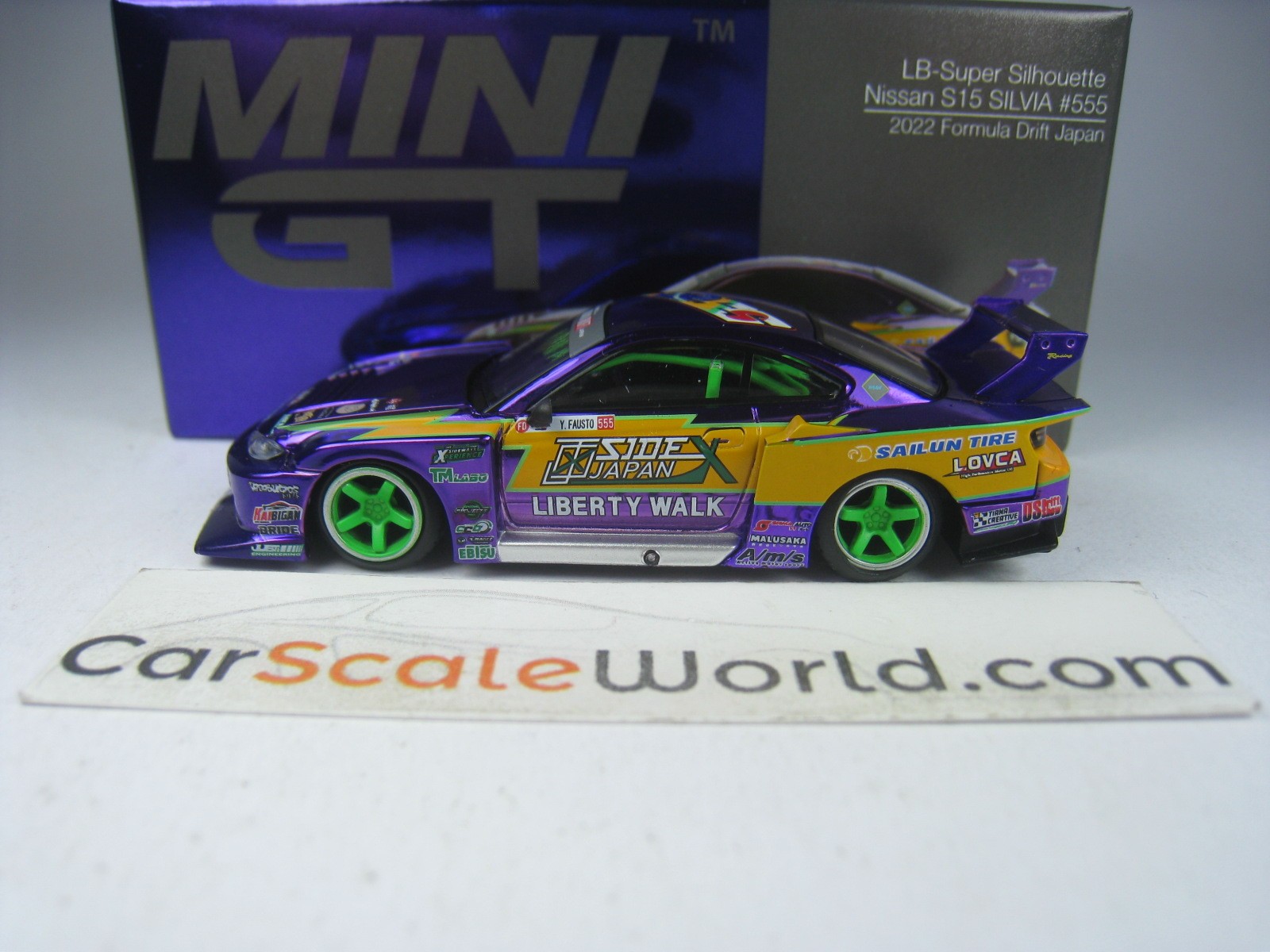 MINI-GT 1/64 LB-Super Silhouette Nissan S15 SILVIA #555 2022 Formula Drift  Japón - LB-TIENDA ONLINE