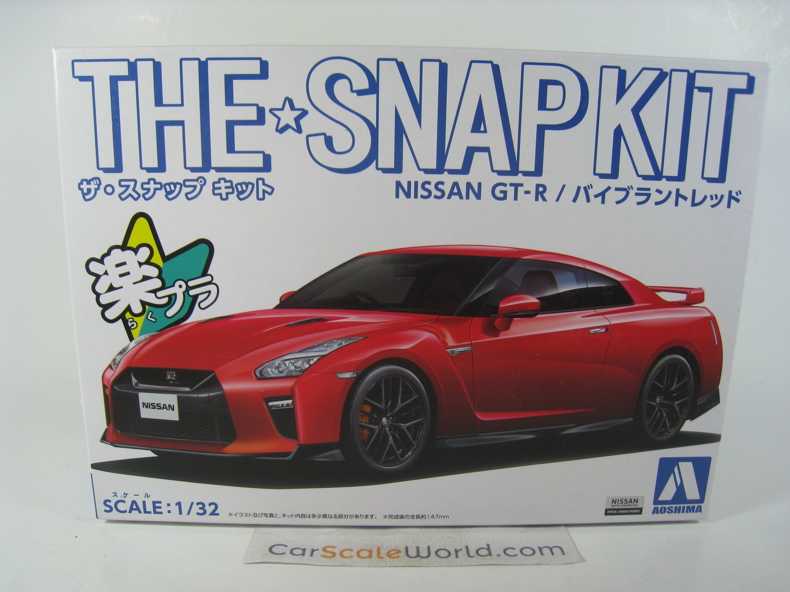 NISSAN GTR R35 THE SNAP KIT 1/32 AOSHIMA (KIT ASSEMBLY) RED