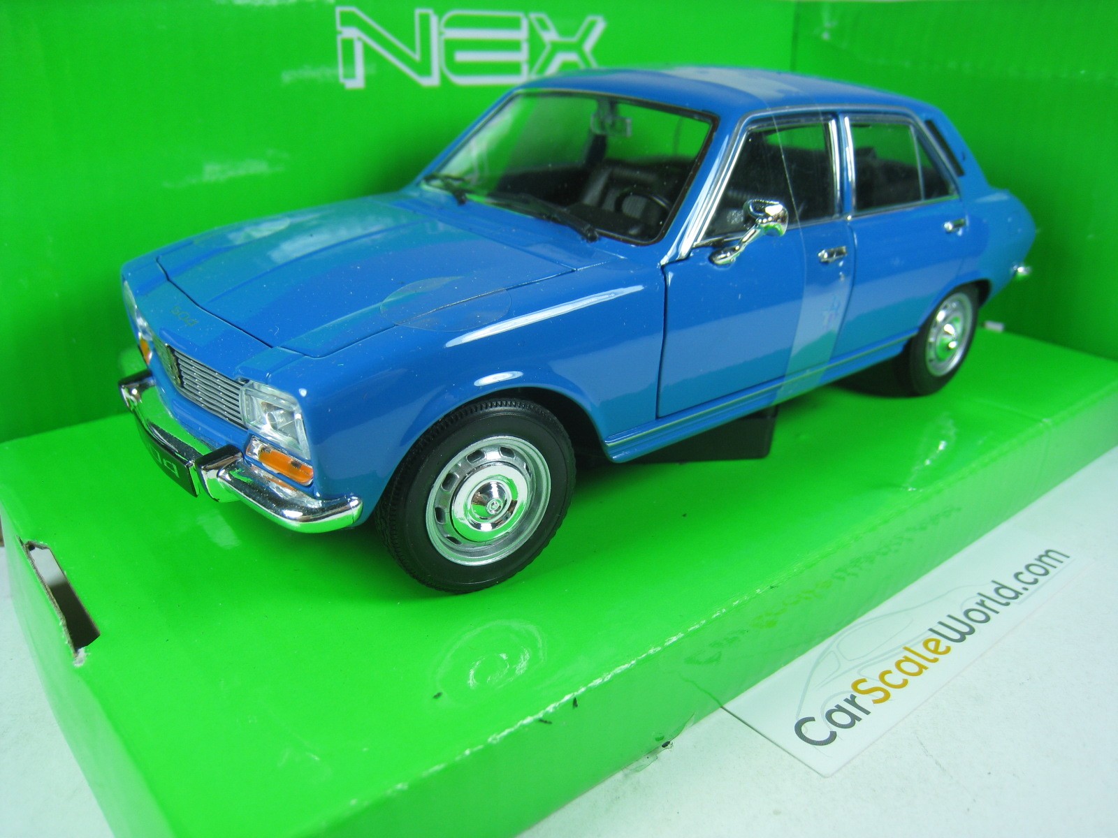 Peugeot 504 1975 124 Welly Blue Carscaleworld