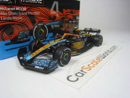 MCLAREN MCL36 ABU DHABI GP 2022 LANDO NORRIS 1/64 TARMAC