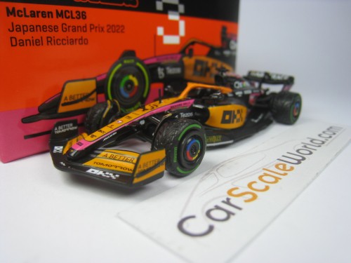 MCLAREN MCL36 JAPANESE GRAND PRIX 2022 DANIEL RICCIARDO 1/64 TARMAC