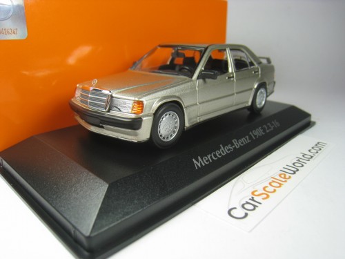 MERCEDES BENZ 190E 2.3 16V 1984 W201 1/43 MAXICHAMPS (GOLD METALLIC)