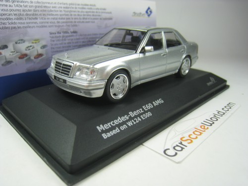 MERCEDES BENZ E60 AMG W124 1995 1/43 SOLIDO (SILVER)