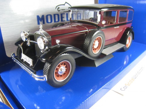 MERCEDES BENZ TYP NÜRBURG 460 (W08) 1928 1/18 MCG ((BURGUNDY/BLACK)