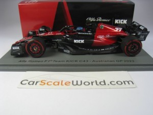 ALFA ROMEO F1 TEAM KICK C43 AUSTRALIAN GP 2023 V. BOTTAS 1/43 SPARK