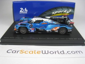 ALPINE A470 GIBSON SIGNATECH ALPINE MATMUT WINNER LMP2 CLASS 24H LE MANS 2019 1/64 SPARKY