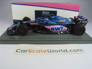 BWT ALPINE A522 BWT ALPINE F1 TEAM 5TH BRAZILIAN GP 2022 FERNANDO ALONSO 1/43 SPARK