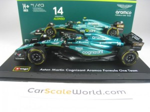 ASTON MARTIN AMR23 2023 FERNANDO ALONSO 1/43 BBURAGO SIGNATURE