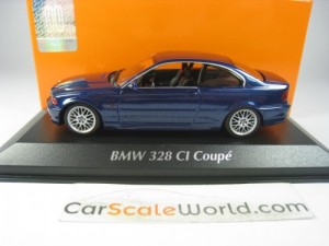 BMW 328 Ci - 3 SERIES COUPE E46 1/43 MAXICHAMPS (DARK BLUE)