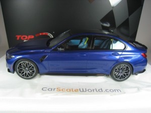 BMW M3 COMPETITION G80 2021 1/18 TOP SPEED (PORTIMAO BLUE)