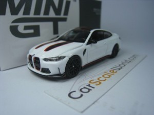 BMW M4 CSL 1/64 MINI GT (ALPINE WHITE)