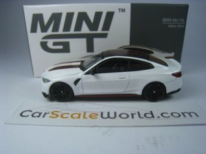 BMW M4 CSL 1/64 MINI GT (ALPINE WHITE)