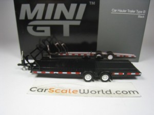 CAR HAULER TRAILER TYPE B 1/64 MINI GT (BLACK)