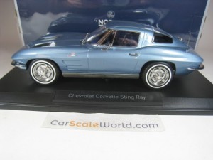 CHEVROLET CORVETTE STINGRAY 1963 1/18 NOREV (LIGHT BLUE METALLIC)